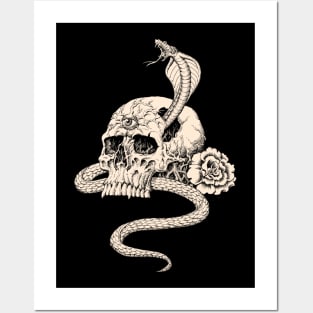 Skull and Snake Posters and Art